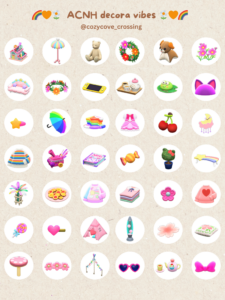 ACNH Decora Item Guide
