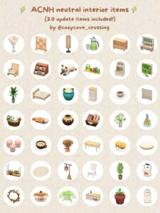 ACNH 3.0 Neutral Items Guide