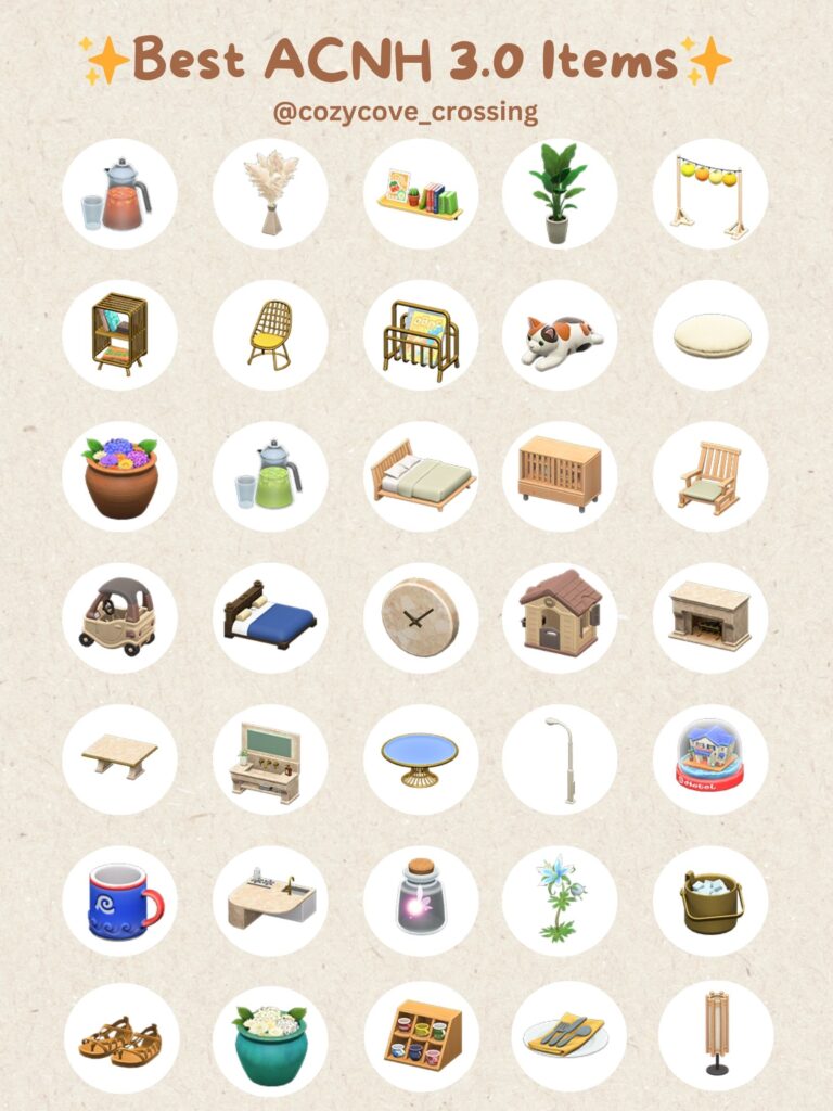 ACNH 3.0 Update Best Items