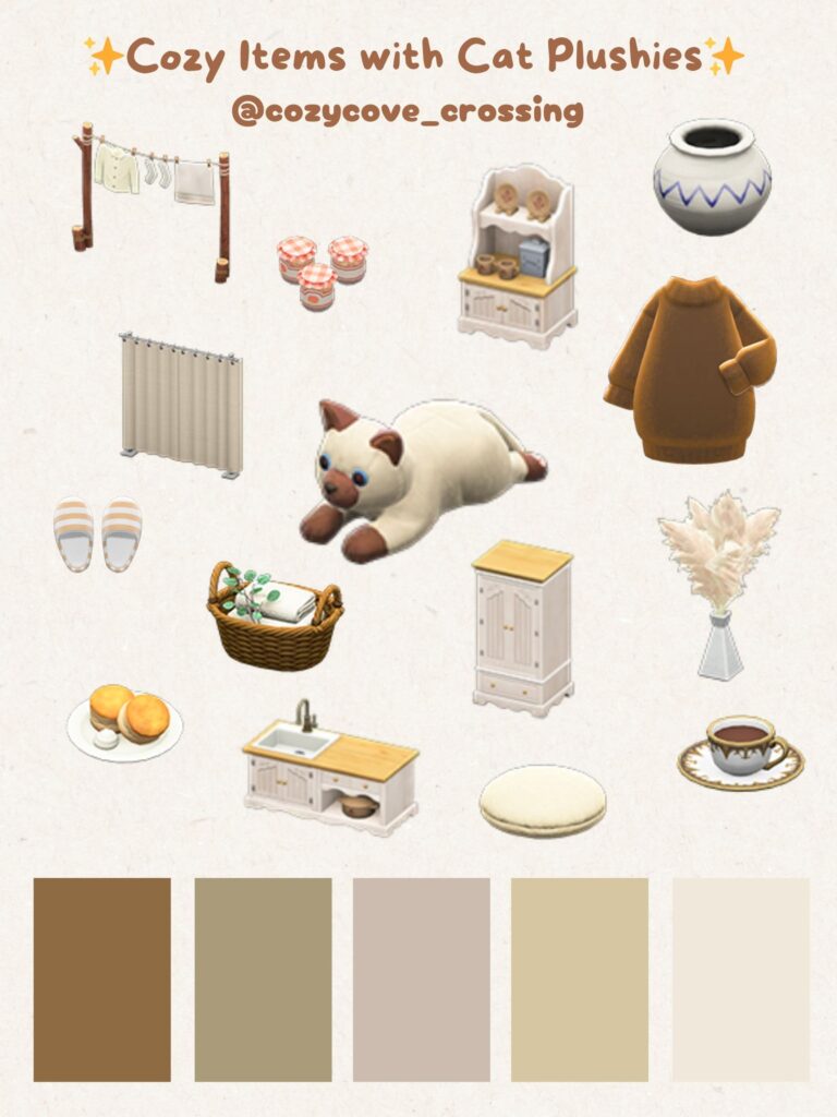 ACNH Cat Plushie Cozy Items