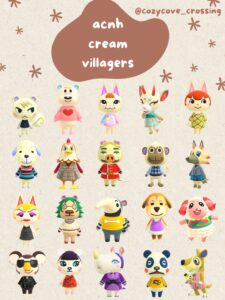 ACNH Cream Colored Villagers