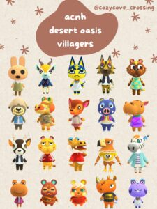 ACNH Desert Oasis Villagers
