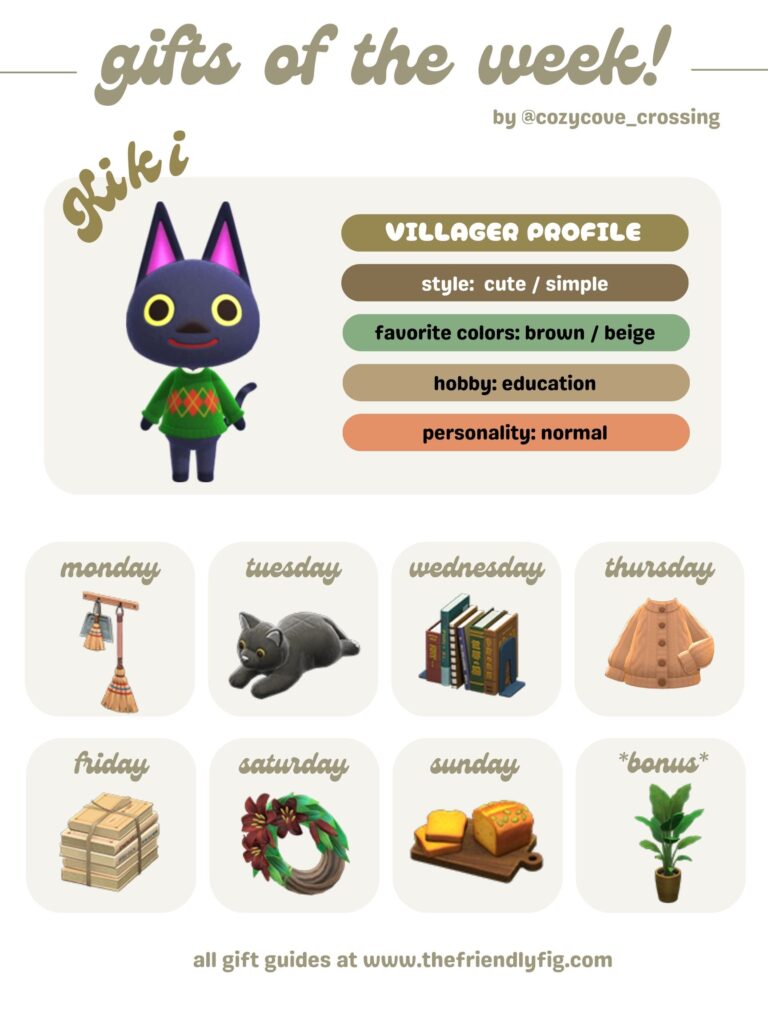 ACNH Gifts for Kiki