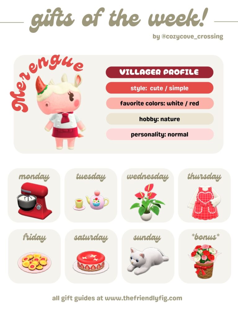 ACNH Gifts for Merengue