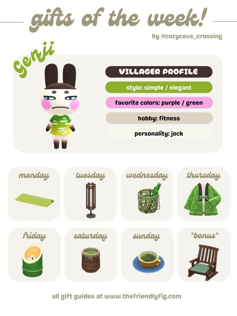 ACNH Gifts for Genji