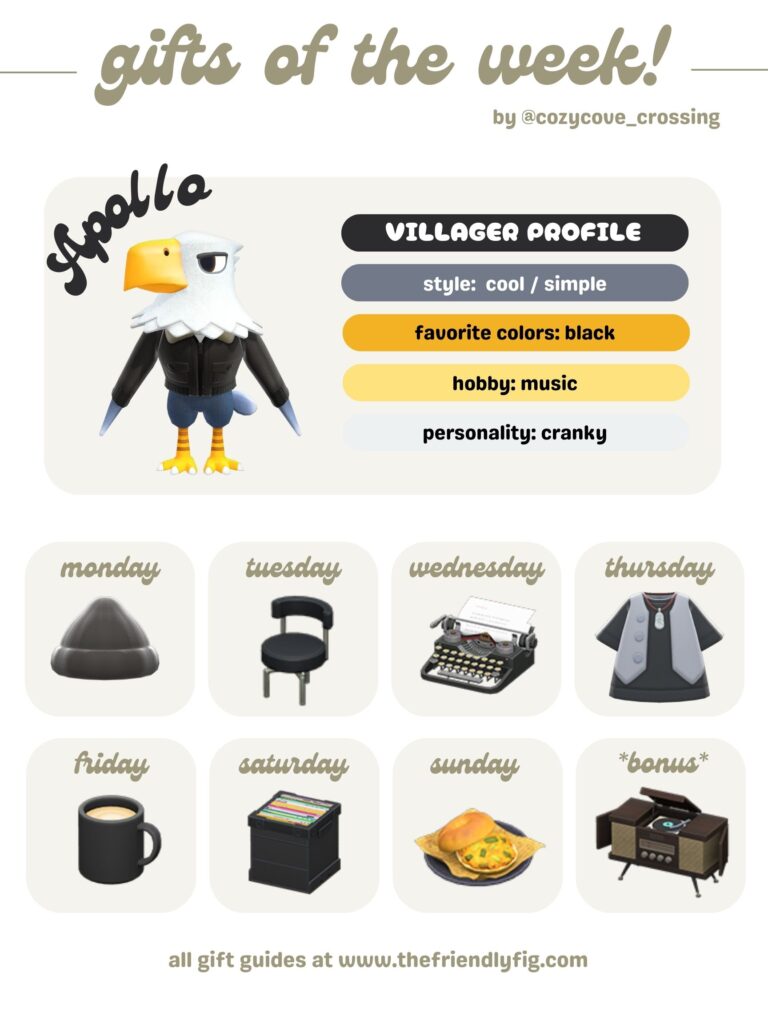 ACNH Gifts for Apollo