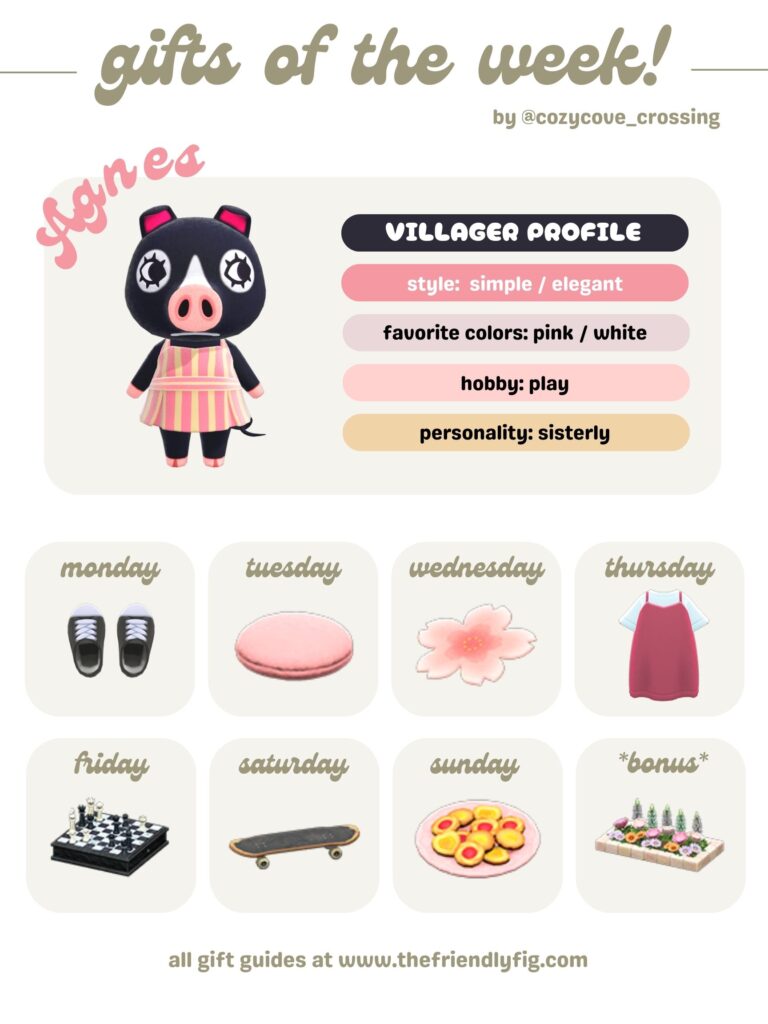 ACNH Gifts for Agnes