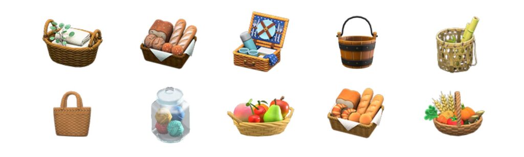 ACNH Cottagecore Baskets