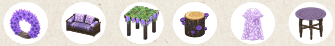 purple animal crossing items