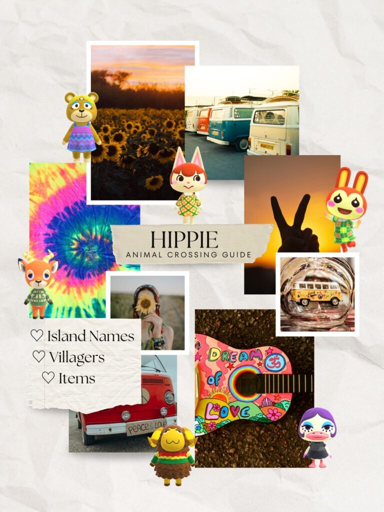 Hippie Animal Crossing Island Ideas (Names, Villagers, Items)