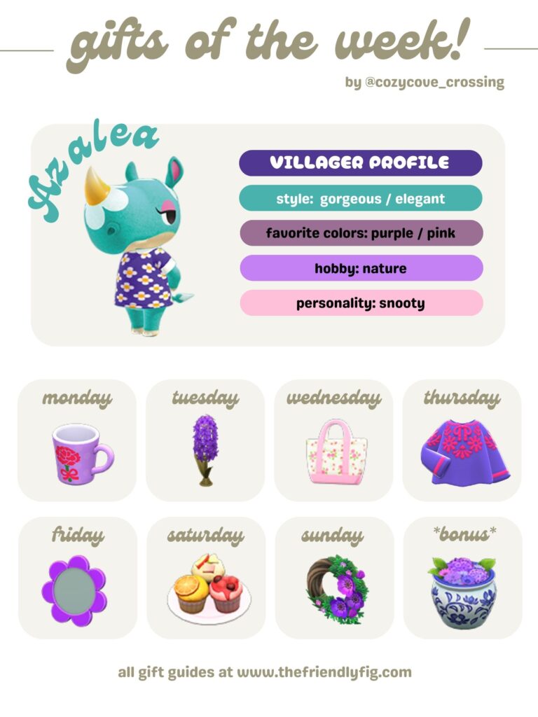 ACNH Gifts for Azalea