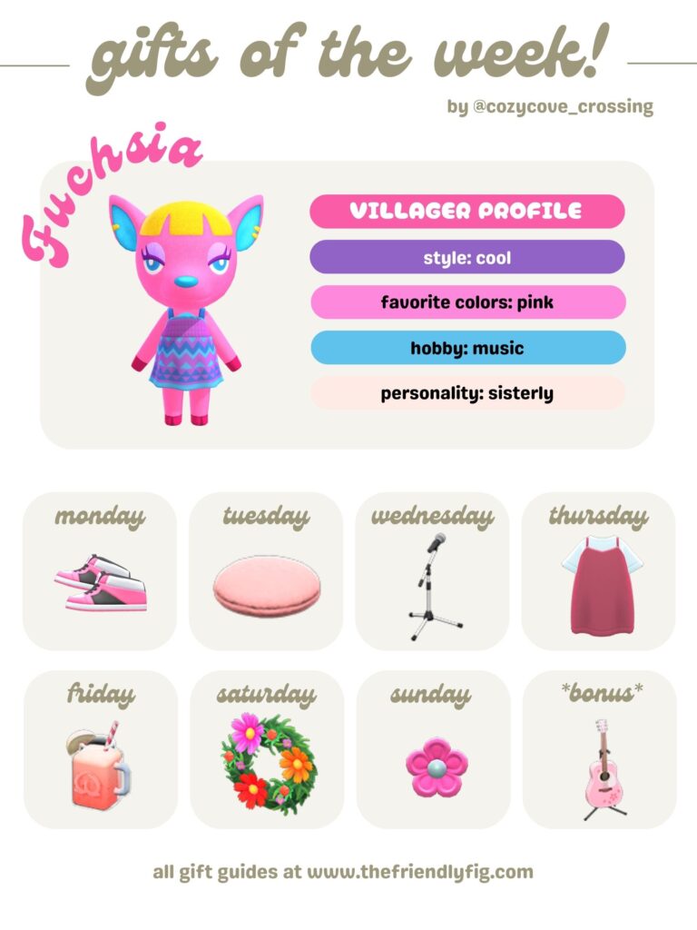 ACNH Gifts for Fuchsia