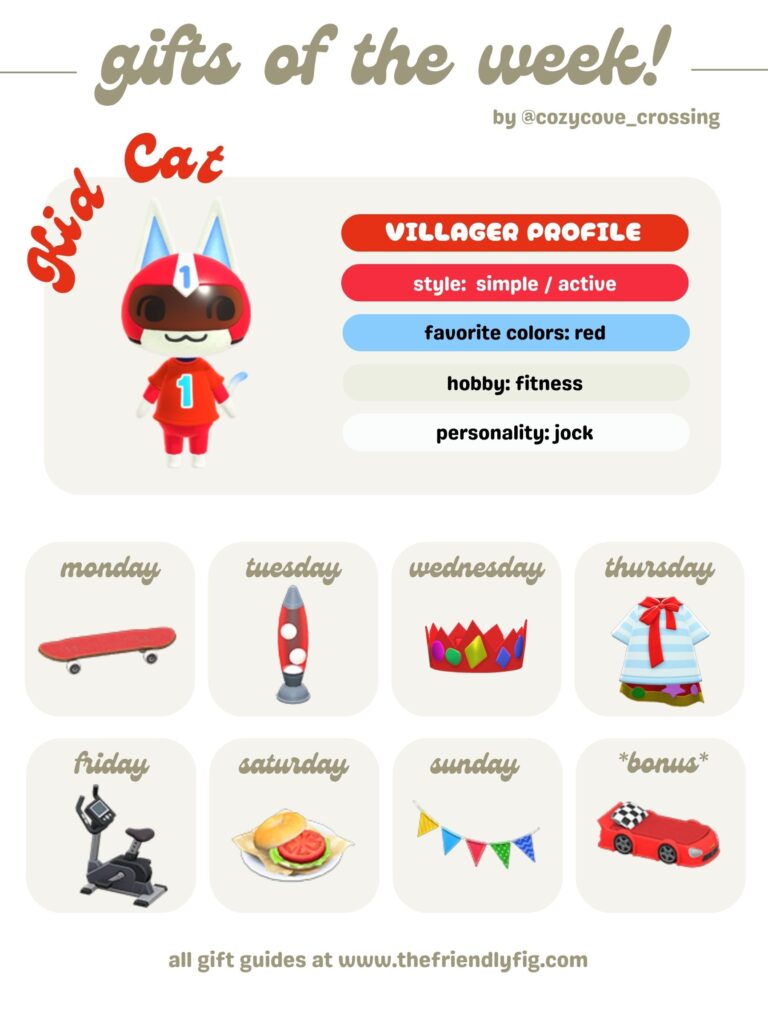 ACNH Gifts for Kid Cat