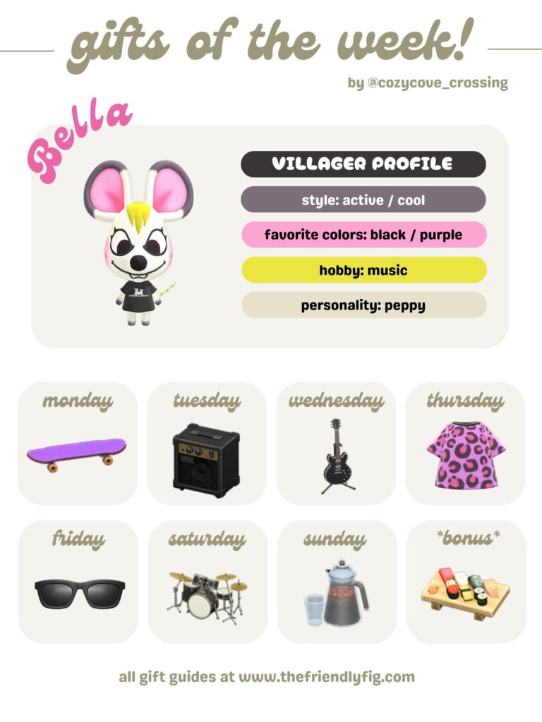 ACNH Gifts for Bella