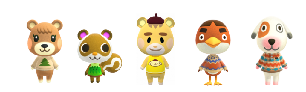 cottagecore animal crossing villagers