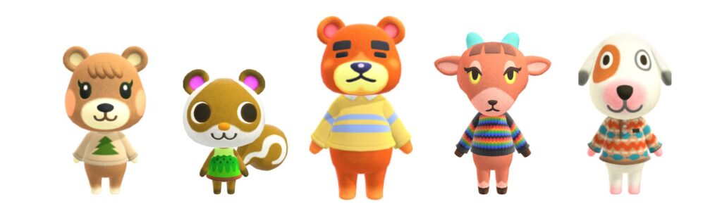 Natural animal crossing villagers