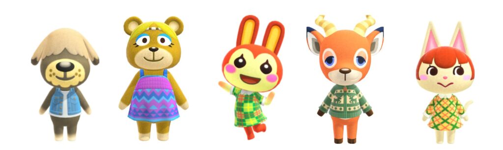 boho animal crossing villagers
