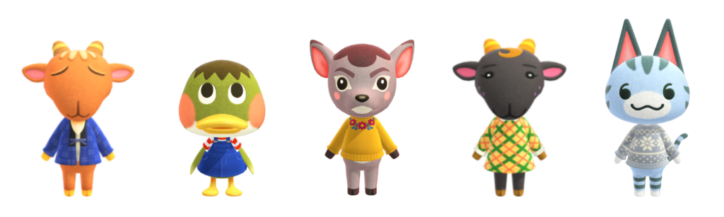 cottagecore animal crossing villagers