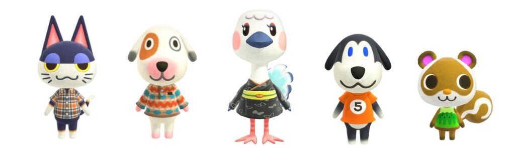 minimalist animal crossing villagers