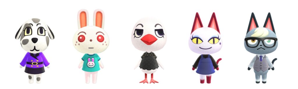 minimalist animal crossing villagers