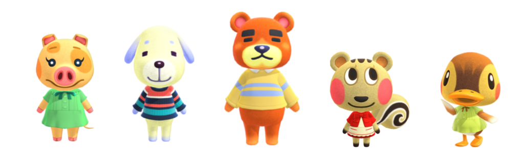 cottagecore animal crossing villagers