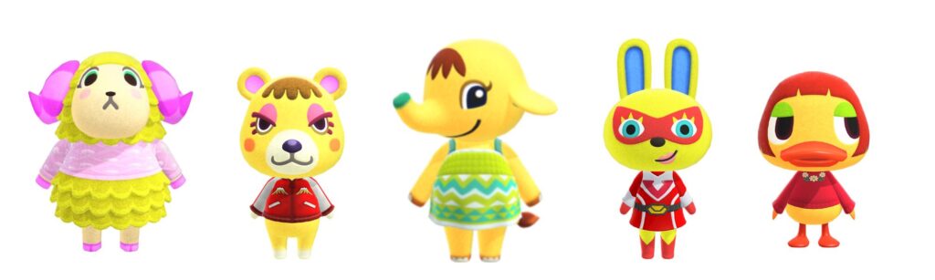 yellow animal crossing villagers