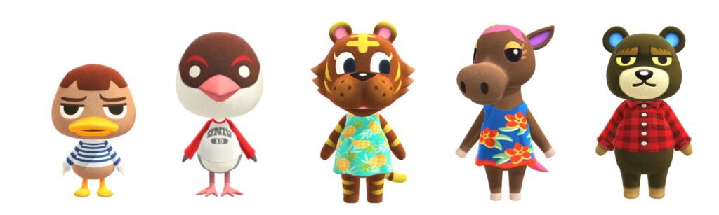 brown animal crossing villagers