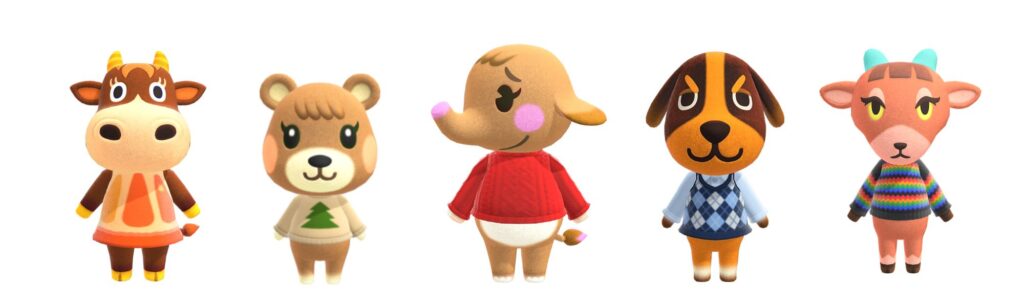 brown animal crossing villagers