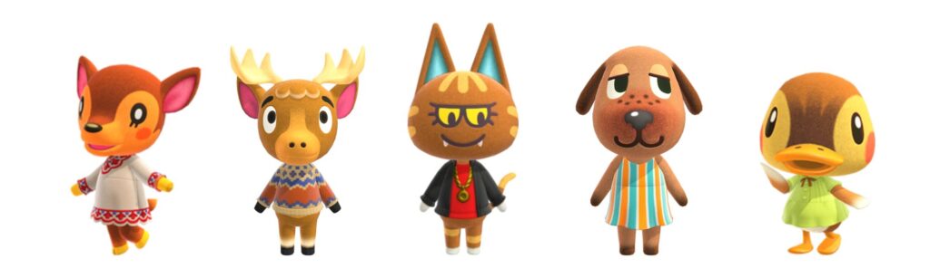 brown animal crossing villagers