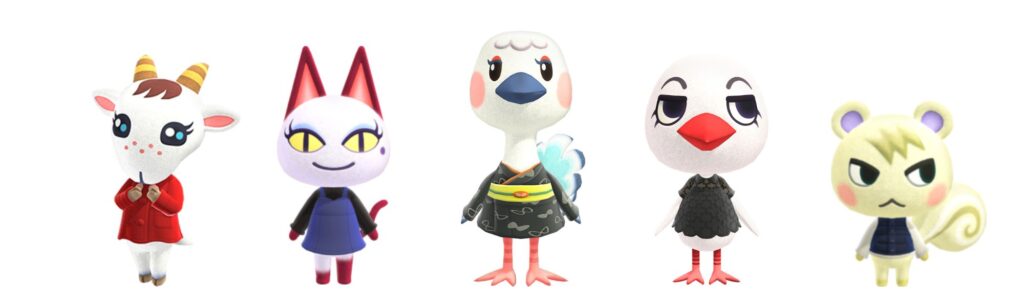 white animal crossing villagers