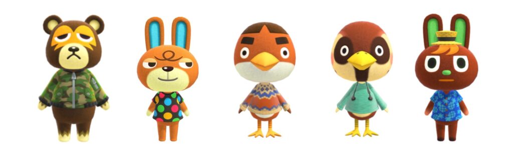 brown animal crossing villagers
