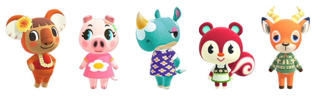 flowercore animal crossing villagers