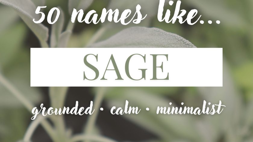Names Like Sage (Calm, Grounded & Minimalist)
