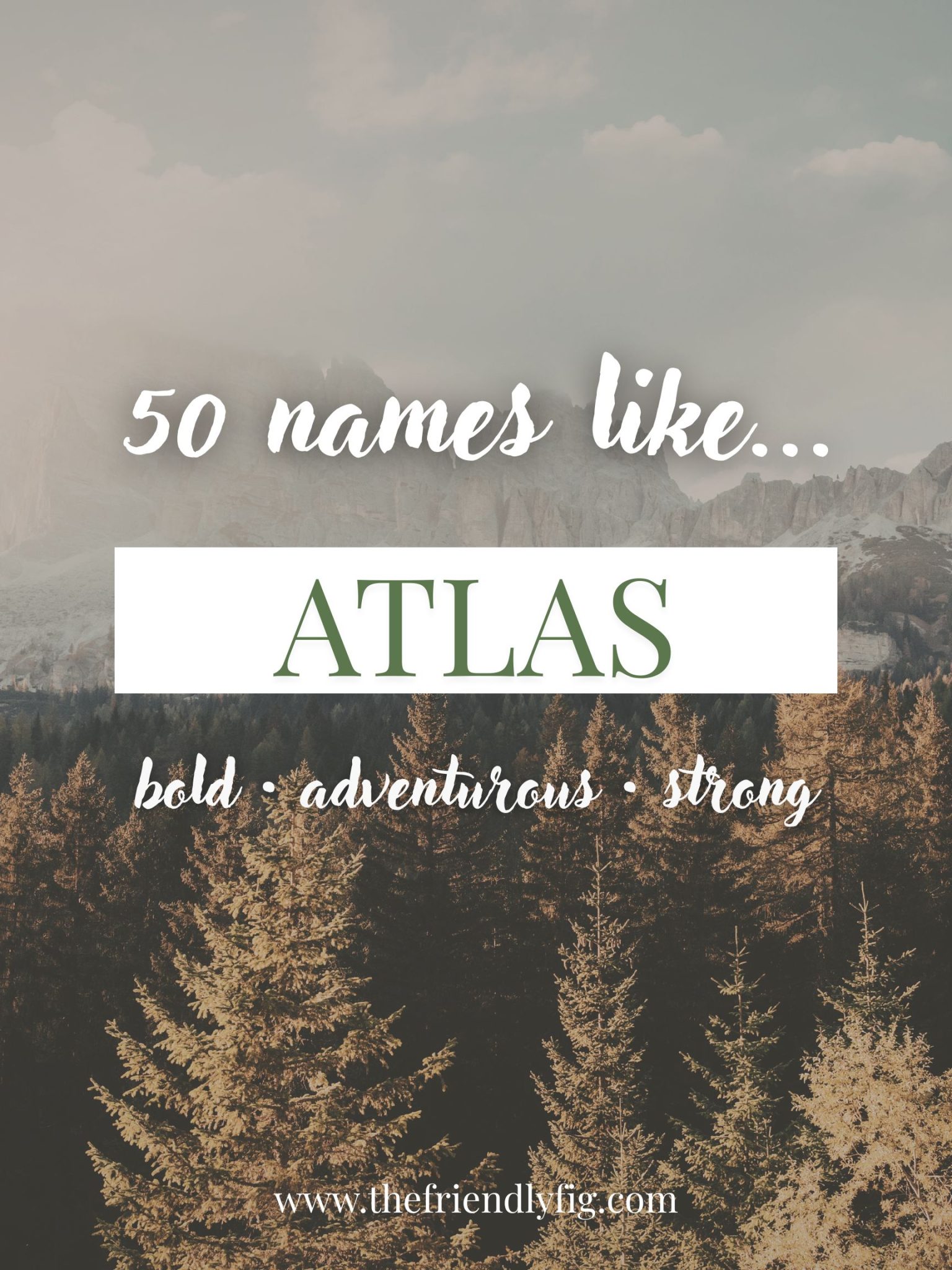 Names Like Atlas (Bold, Strong & Adventurous)