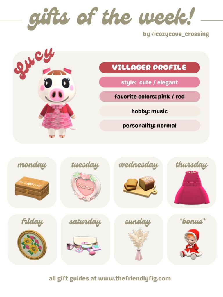 ACNH gifts for Lucy