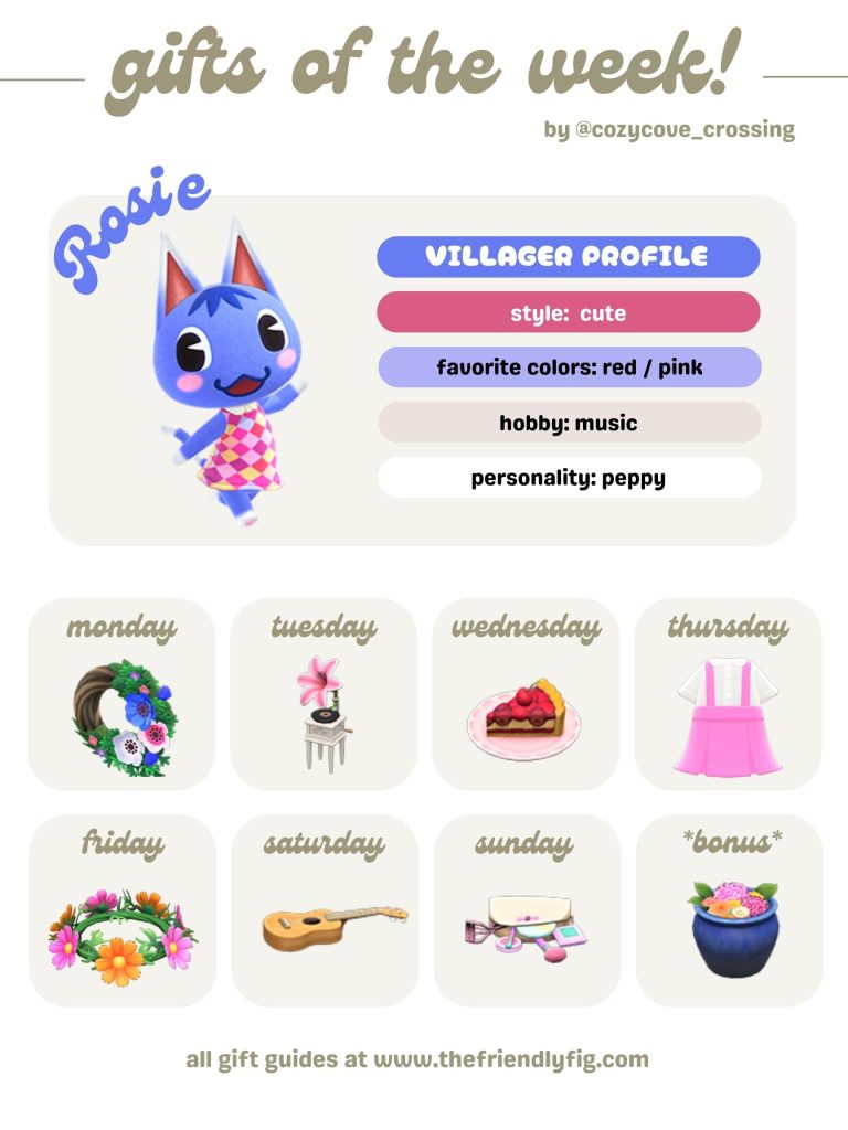 ACNH gifts for Rosie