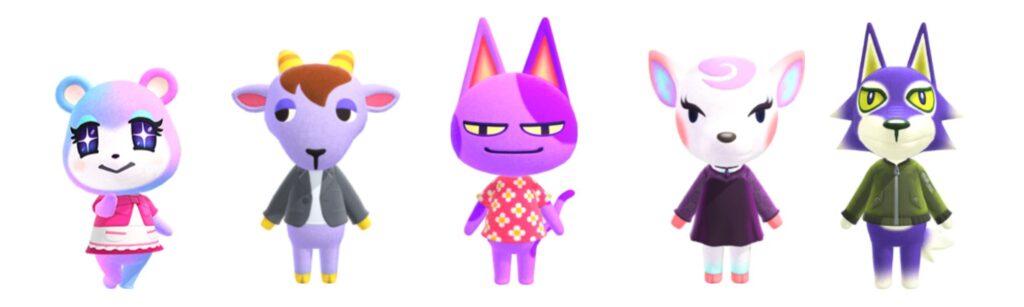 purple animal crossing villagers