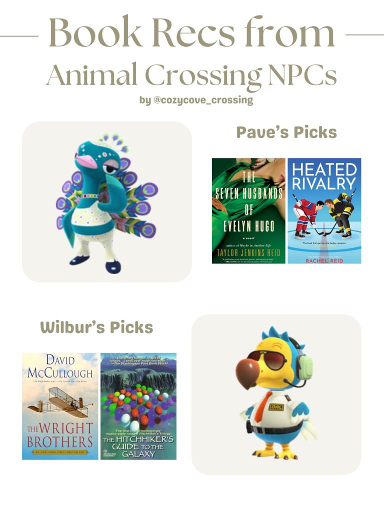 animal crossing npc book recommendations