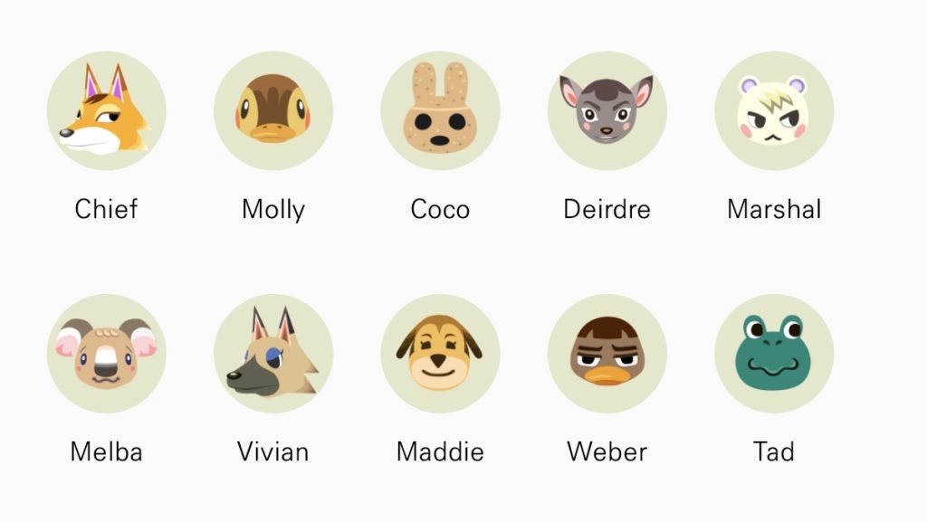Natural Island Villager Lineup