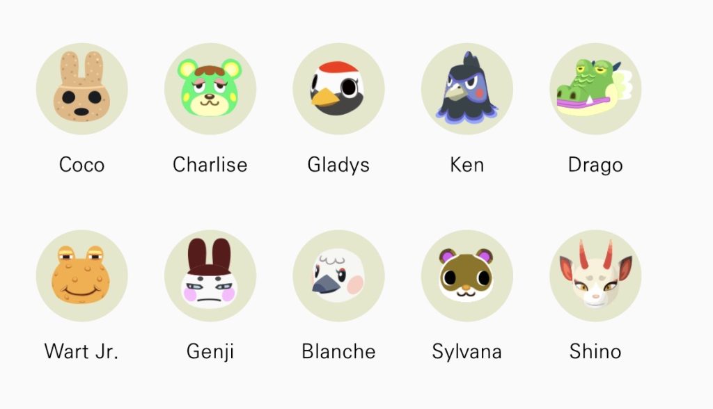 Zen Island Villager Lineup