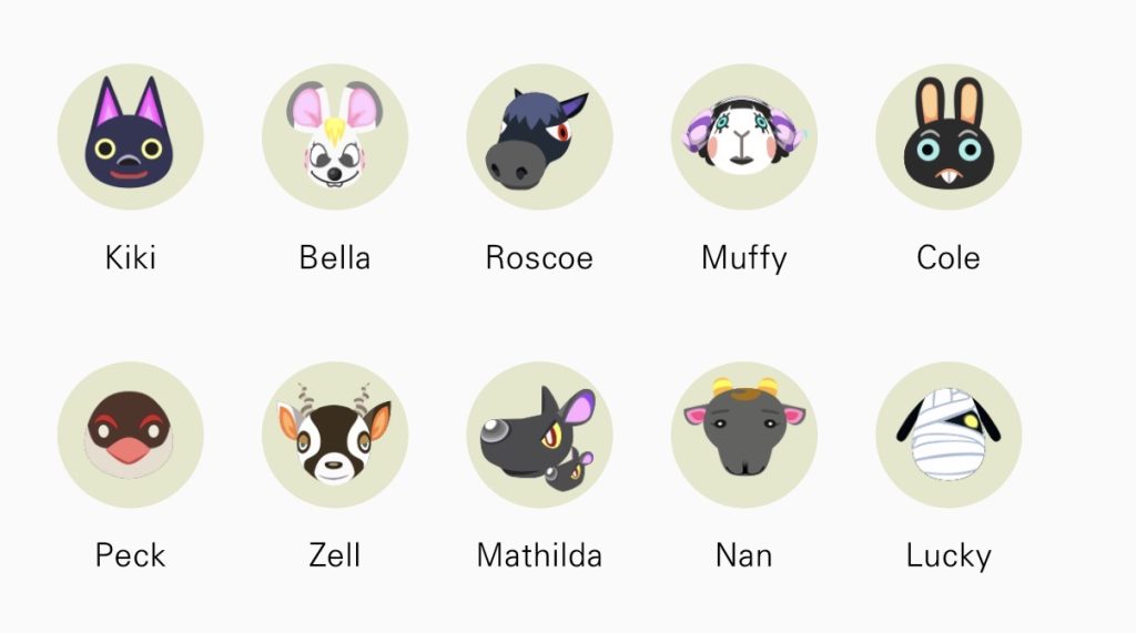 Gothic Island Villager Lineup