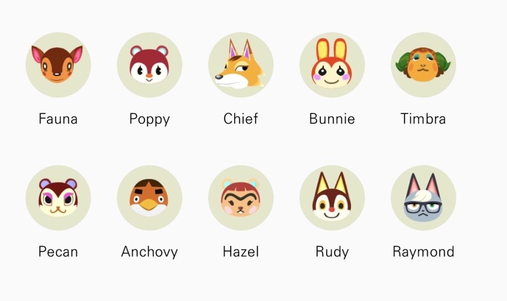 Fall Island Villager Lineup