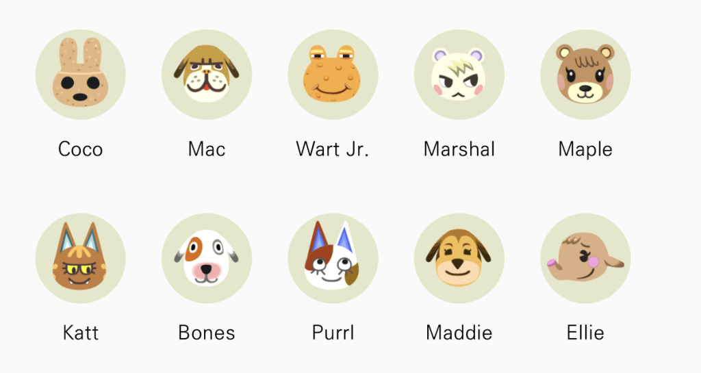 Beige / Cream Villager Lineup
