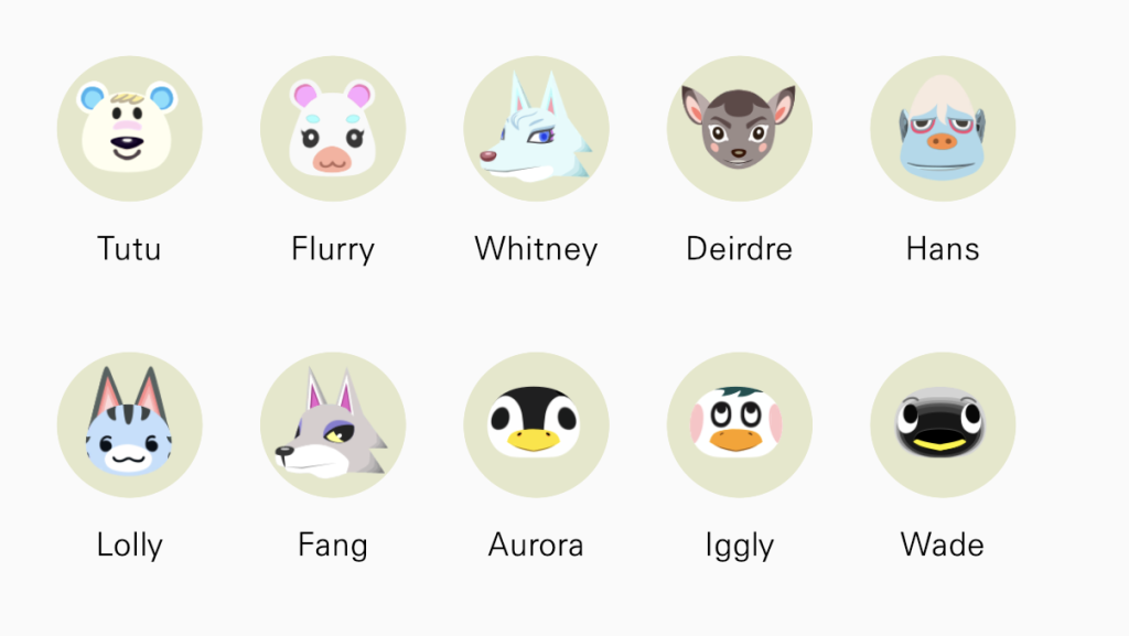 Winter Island Villager Lineup
