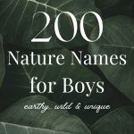 200 Nature Boy Names (Earthy, Wild & Unique)