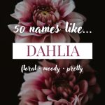 Names Like Dahlia (Floral, Moody & Pretty)