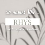 Names like Rhys (Short, Modern & Handsome)
