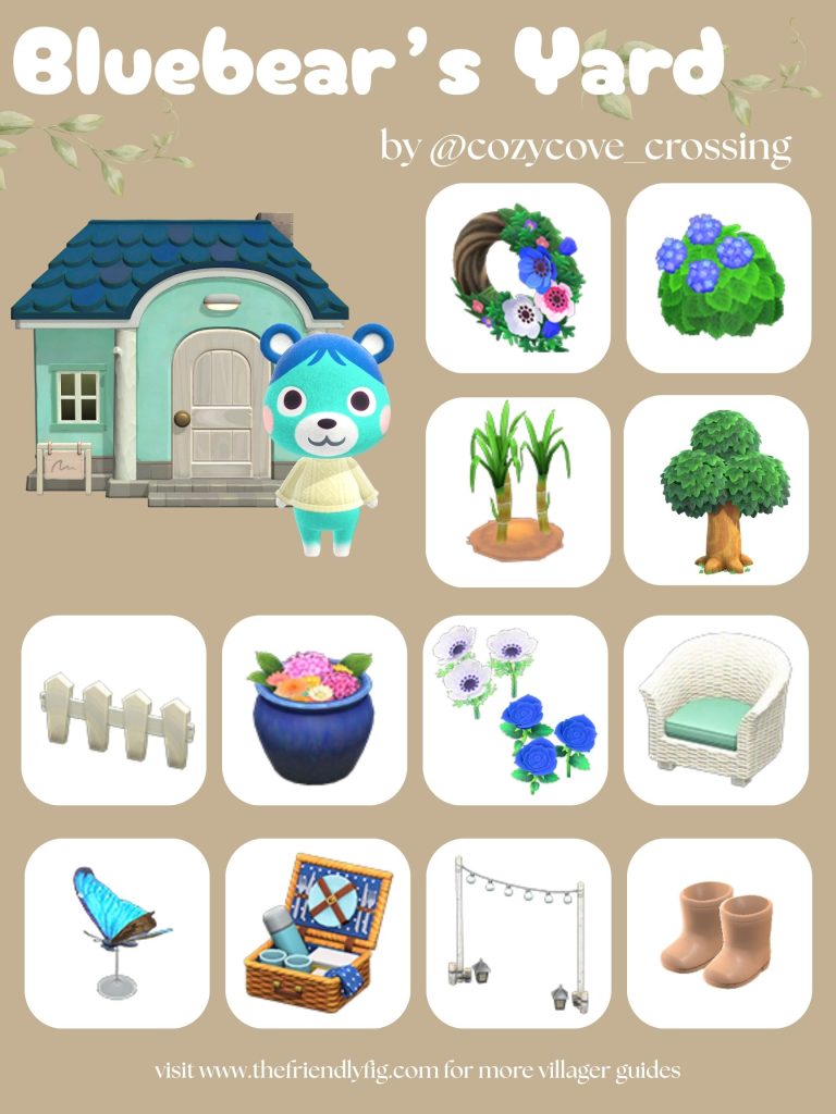 Bluebear Yard Ideas ACNH
