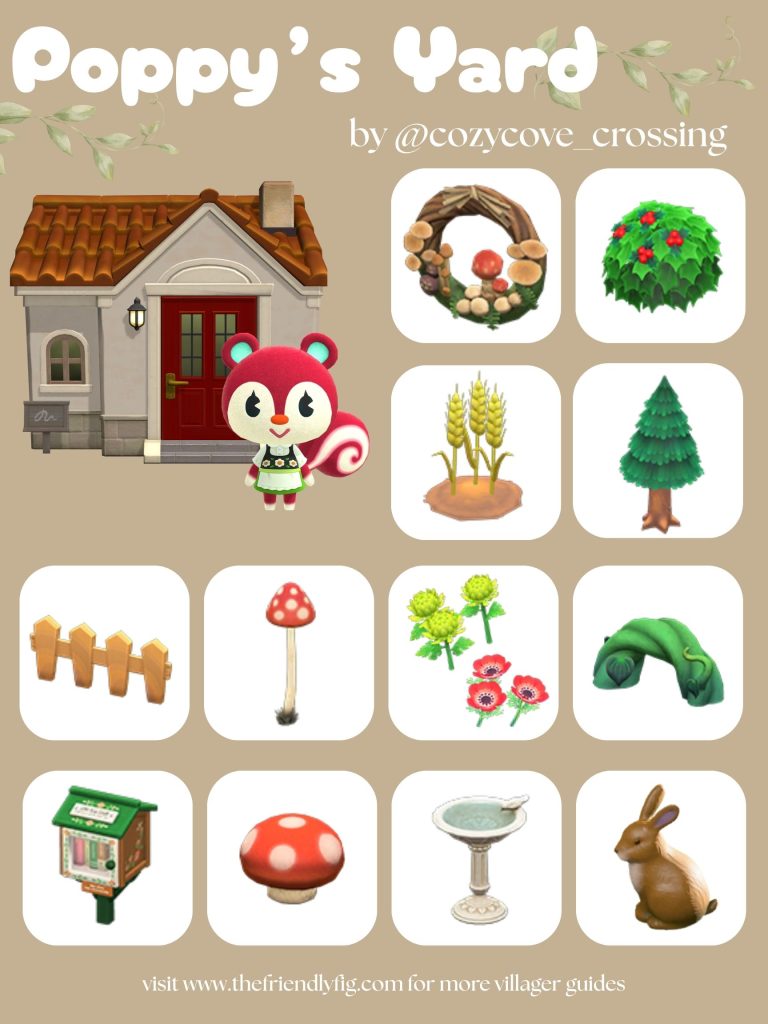 Poppy Yard Ideas ACNH