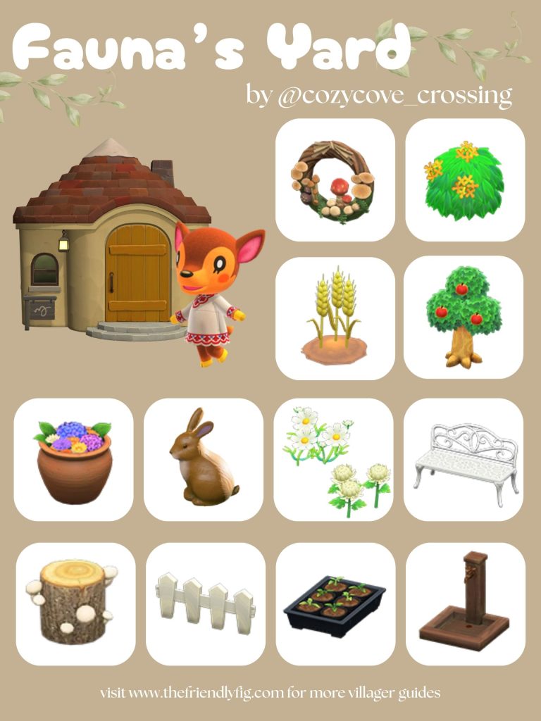 Fauna Yard Ideas ACNH